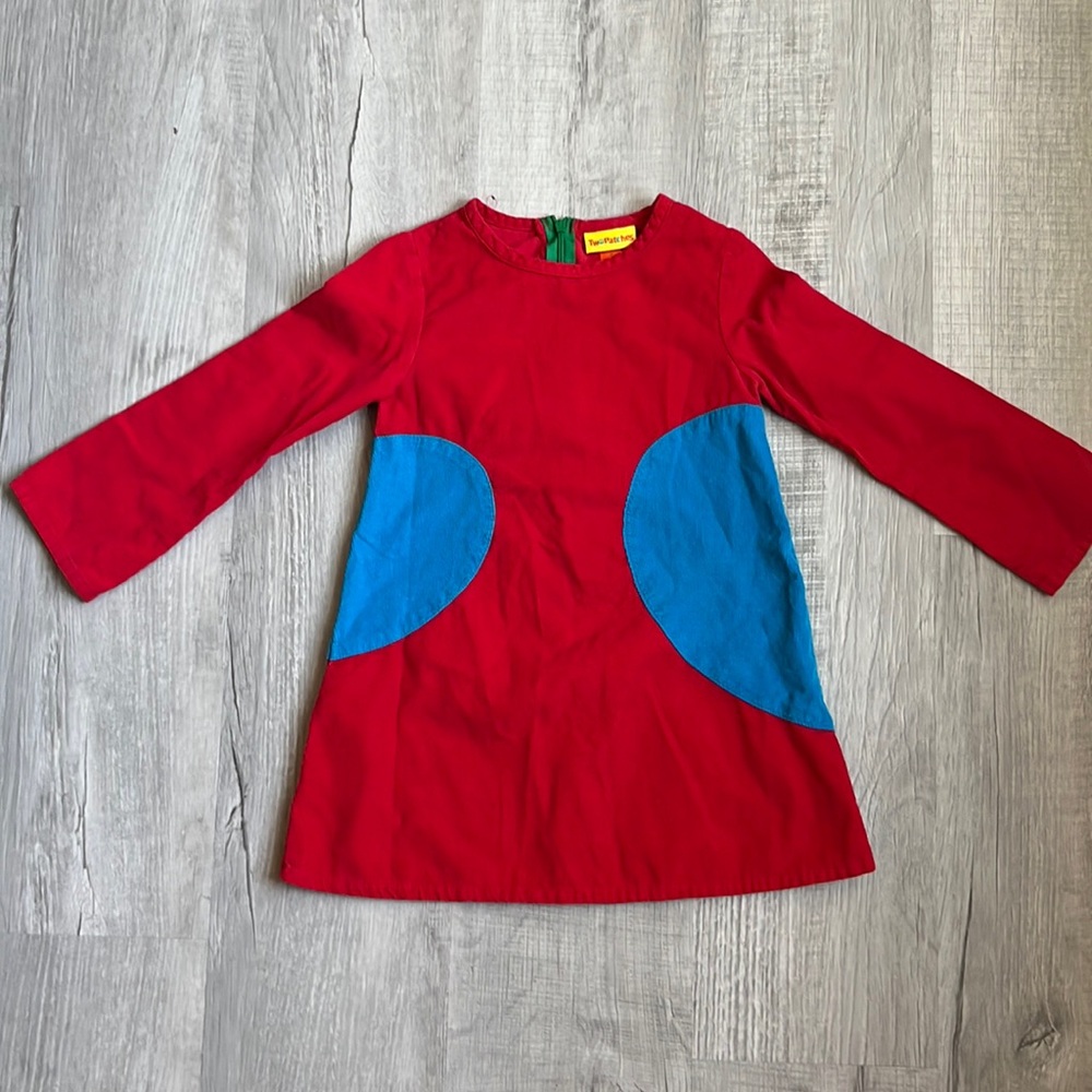 Two Patches Corduroy Dress